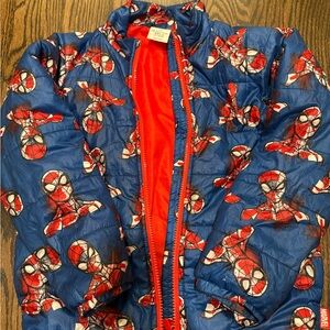 Marvel Spider-Man Blue and Red Puffer Jacket